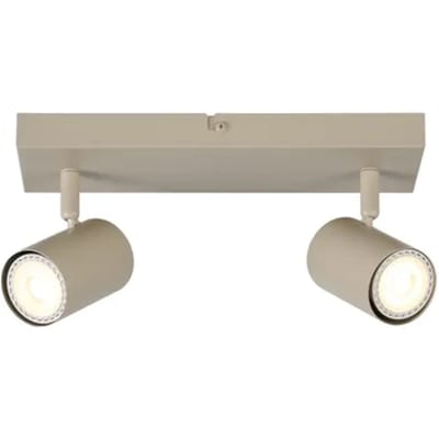 Lucide Opbouwspot Amigo - Taupe - 10cm - 2xgu10