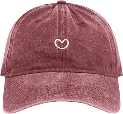Petten - Baseball Cap - Petten heren - Zomer petje - Ponytail Baseball Cap - Verstelbare Baseball Cap voor Dames - Vintage Hoed - Baseball Cap met Bescherming tegen de Zon - Met Ponytail Gat - Geschikt voor buitensporten(wijnrood)