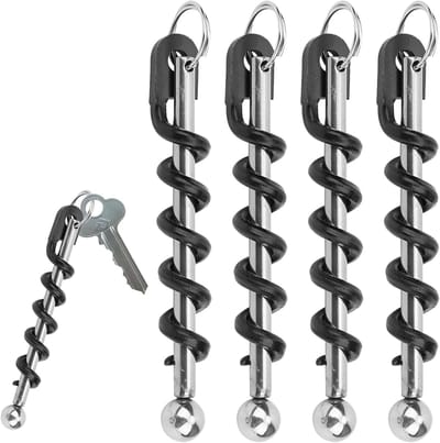 Mini Wijnflesopener Sleutelhanger - 4 Stuks Draagbare Kurkentrekker voor Bier en Wijn - Perfect voor Picknick, Kamperen en Feesten