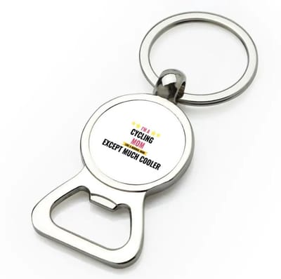 Akyol - i'm a cycling mom like a normal mom except much cooler flesopener - Mama - moeder die houdt van fietsen - moeder cadeautjes - moederdag - verjaardagscadeau - verjaardag - cadeau - geschenk - kado - gift - moeder artikelen - 9 bij 3 cm