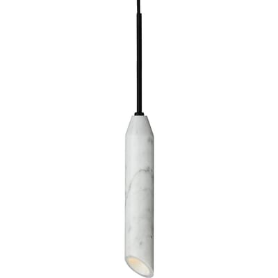 DESIGN BY US Hanglamp Marble Art, wit, Carrara marmer, hoogte 30 cm