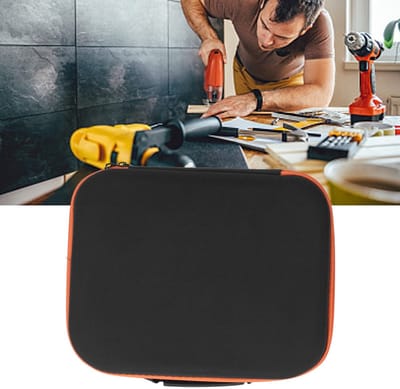 Dailygoods - Harde opbergkoffer - Draagbare gereedschapskoffer - Ideaal voor buitenwerken - Vierkant formaat - Met gaas binnenvak - Geschikt voor elek...