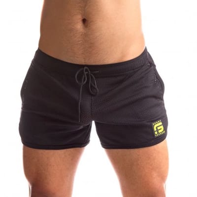 Sport Fucker - Jersey - Semi-transparante Mesh Short - Zwart XL