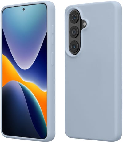 kwmobile telefoonhoesje geschikt voor Samsung Galaxy S26 - Hoesje met siliconen coating - Smartphone case in mat lichtblauw