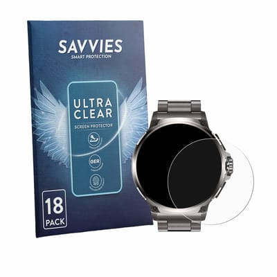 Savvies - Screenprotector voor Fosmet Smartwatch 1.92" - Folie Beschermfolie transparant 18 Stuks