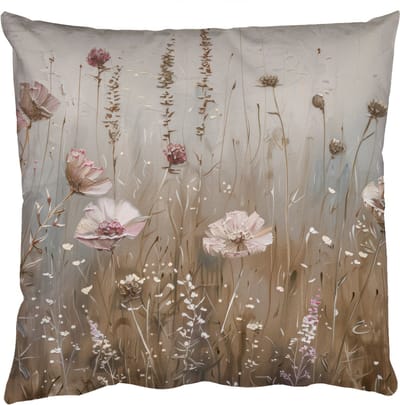 Sierkussens - Kussentjes Woonkamer - 50x50 cm - Bloemen - Roze - Modern - Beige
