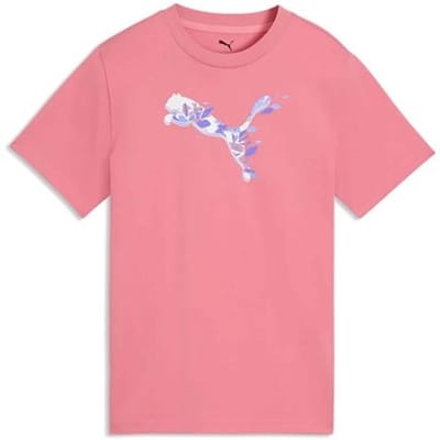 Puma T-Shirt Graphic Floral Cat Tee G - Fashion Wear - Kinderen