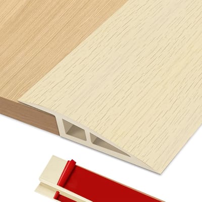 Zelfklevend Overgangsprofiel Hoogteverschil 15-20mm | 1 Meter PVC Drempelprofiel voor Laminaat en Tegels