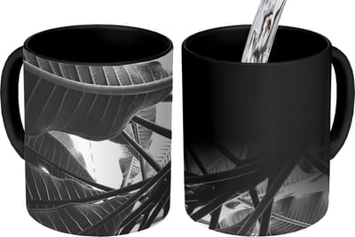 Magische Mok - Foto op Warmte Mokken - Koffiemok - Palmbladeren - Tropisch - Blad - Magic Mok - Beker - 350 ML - Theemok