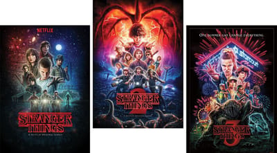 Stranger Things posters - set van 3 verschillende posters - Netflix - Eleven - formaat 61 x 91.5 cm