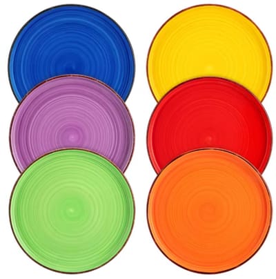 Sorella Pastaborden - 12 delig - 4 persoons - Mix kleuren - Dinerborden - Bordenset - Diepe borden - Ontbijtborden - Servies - Keukenservies