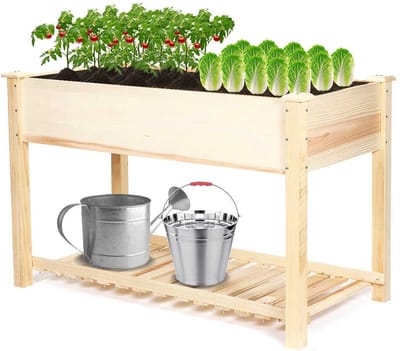 Plantenbak - Hout, Kweekbak en Kweektafel met Bloembak Hout - Voor Buiten, Tuin, Balkon en Binnen