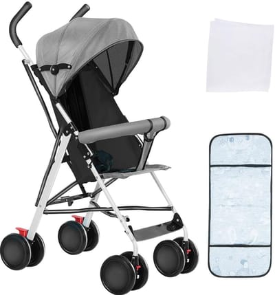 Kinderbuggy Opvouwbaar - Lichtgewicht Kinderwagen - Reizen Met Baby - Met Eén Hand Te Vouwen