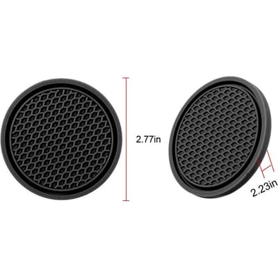 2 stuks Auto Bekerhouder Antislip Onderzetters Premium PVC Auto Onderzetters Universeel Past Perfect Op De Meeste Bekers Auto Interieur Accessoires zwart