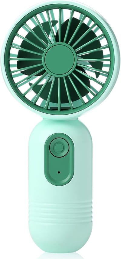 Mini draagbare ventilator (1 stuk), schattig en lichtgewicht, kleine persoonlijke handventilator voor wimpers, 3 windsnelheden, geschikt voor buitenactiviteiten en reizen, milieuvriendelijk.