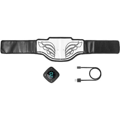 Slimme EMS Buikband, Core Trainer met Vetverbranding Tracking, Gel-vrije Tailletrimmer voor Sportschool/Thuis, Gewichtsverlies Oplossing voor Mannen & Vrouwen wit