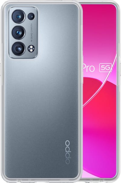 Hoesje - Geschikt voor OPPO Reno 6 Pro - Sterk & Shockproof - Hoes Cover - Siliconen Case - Telefoonhoesjes - Transparant