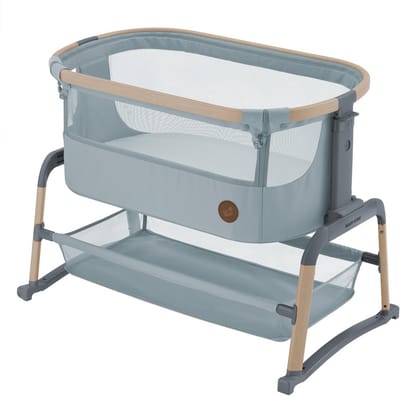 Co-Sleeper voor Baby met Schommelmodus en 5 Hoogtestanden - Comfortabel Aanschuifbedje voor Pasgeborenen
