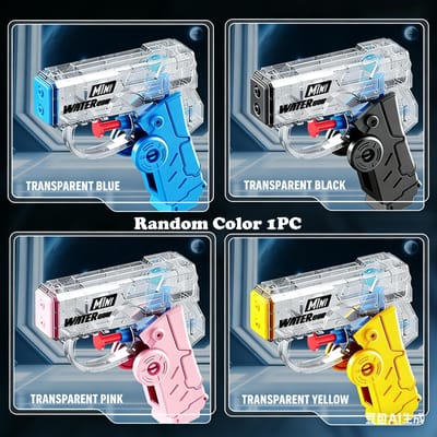 Gyroscope à Pointeaux Double Trou 2-en-1 Pistolet à Eau Pliable Jouet d'Amusement Estival Plage Piscine Soulagement du Stress pour Enfants Garçons Filles Cadeau gray