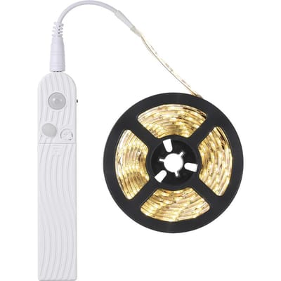 DC5-6V 2.3W 3 meter 180 LED-stripverlichting kastlamp AAA-batterijvoeding USB-opladen 3m warme witte kleur