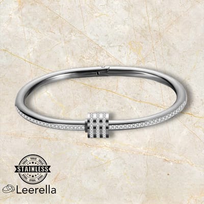Leerella Schitterende van Bangel Damesarmbanden met Zirkonia in Zilverkleur - Perfect Cadeau voor Moederdag, Verjaardag of Valentijnsdag! MDL3
