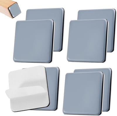 Meubelglijders Zelfklevend - Meubelschuivers PTFE - Meubels Verplaatsen - Lage Wrijvingscoëfficiënt - 50 x 50 mm - Grijs