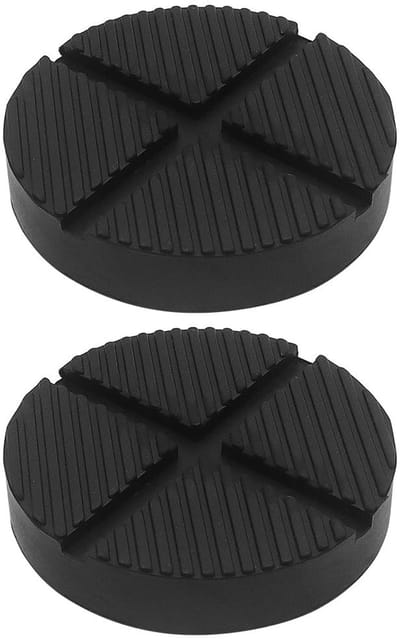 Dailygoods- Krikstandaard - 2 Stuks - Duurzaam Rubber - Vloerbescherming - Maximale Draagkracht 4 Ton - Ideaal voor Onderhoud Voertuigen - Krik