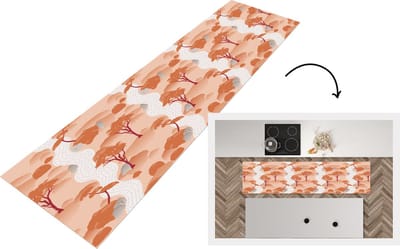 Keukenloper - Loper keuken - Tuin - Japan - Patroon - Azië - 200x50 cm - Keukenloper vinyl