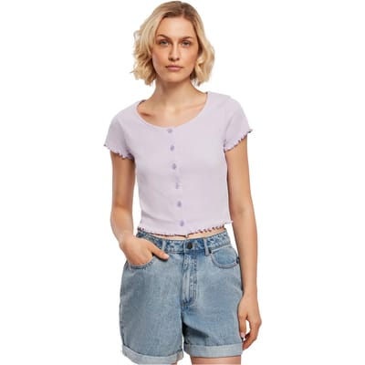 Vrouwen-T-shirt met korte ribboordsluiting Urban Classics GT