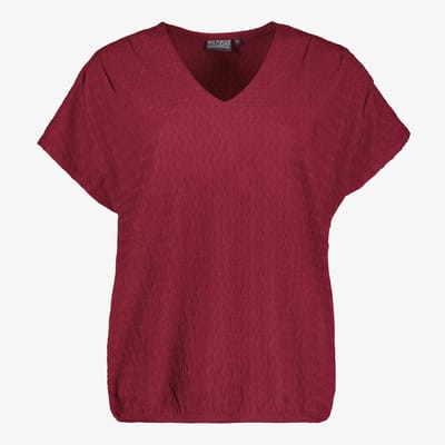TwoDay dames T-shirt bordeauxrood - Maat S