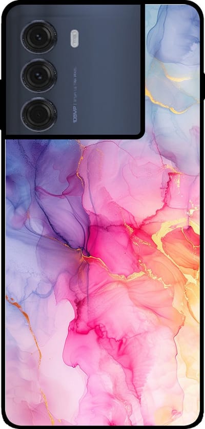 Smartphonica Telefoonhoesje Geschikt voor Motorola Moto G200 5G / Edge S30 met marmer opdruk - TPU backcover case marble design - Regenboog geschikt voor Motorola Edge S30;Motorola Moto G200 5G