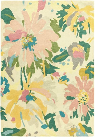 Easy Living - Reef-Floral-Pink-multi Vloerkleed - 160x230  - Rechthoek - Laagpolig Tapijt - Landelijk - Meerkleurig