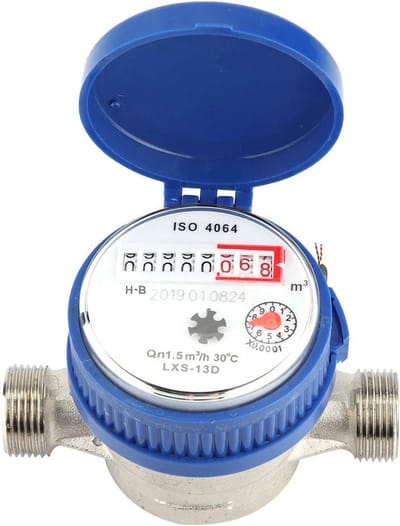 Koudwatermeter 15mm met accessoires voor thuis en tuin, nauwkeurige watermeting en eenvoudig te installeren