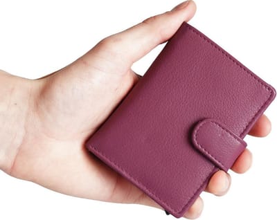 Pasjeshouder Uitschuifbaar – Roze - Leer - Creditcard Houder - RFID – Anti Skim - Muntgeld Ritsvak - Pasjeshouder