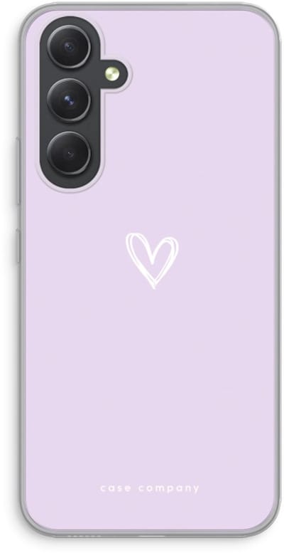 Case Company® - Hoesje geschikt voor Samsung Galaxy A54 hoesje - Klein hartje paars - Soft Cover Telefoonhoesje - Bescherming aan alle Kanten en Schermrand