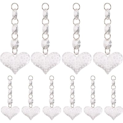 DIY Transparante Acryl Bal Kraal Hangende Hanger Decoratie Ornament Accessoire (J) white