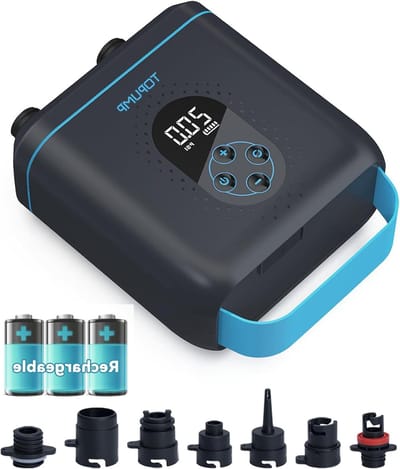 Elektrische Luchtpomp - Draagbare Pomp - Opblaasbare Artikelen - Dubbele Stage Motor - Max 20 PSI - Zwart