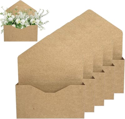 Bloemen Boeket Dozen - Vouwpapier Verpakking - Bloemstukken Maken - Veelzijdige Evenementen - 5 Stuks - Kaki