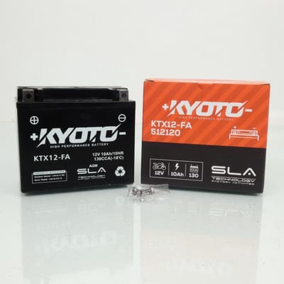 accu sla kyoto voor moto triumph 1200 bonneville speedmaster 2017 à 2023 ytx12-bs sla / 12v 10ah nieuw