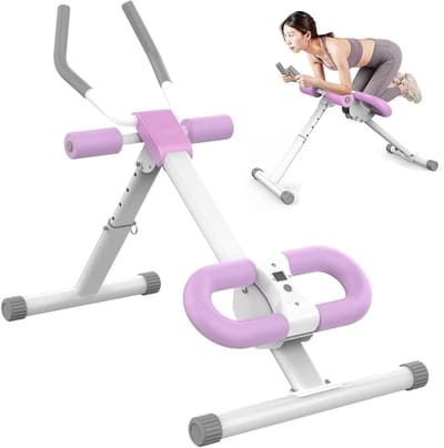 Ab Trainer Machine - Buikspiertrainer Core Trainer - Thuis Trainen - Verstelbare Hoogte Helling - 11 kg - Zwart