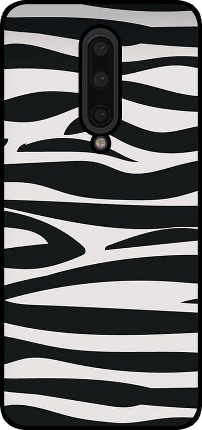 Smartphonica Telefoonhoesje Geschikt voor OnePlus 7 Pro met zebra opdruk - TPU backcover case zebra design - Zwart Wit geschikt voor OnePlus 7 Pro