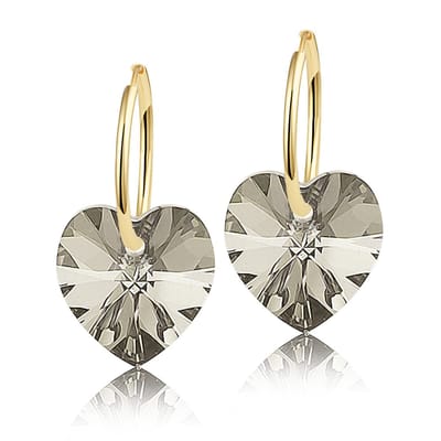Montebello Oorbellen Alicia HG110 - Swarovski Hart - 925 Zilver Verguld - Ø14mm - 24mm