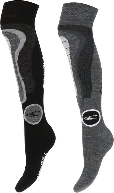 O'Neill - 4-Pack - Skisokken Dames - Thermische Bescherming - Heren / Dames - zwart / grijs - 35-38 - 789922