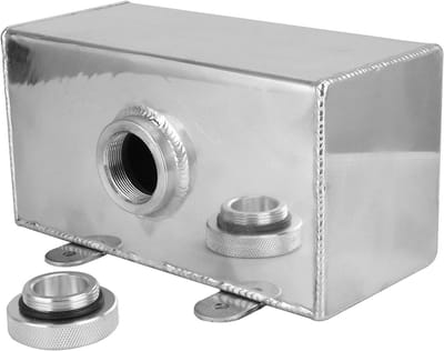 Ruitensproeierfles - Reservoir Wisserwater - Auto Onderhoud - Gepolijst Aluminium - 2L Capaciteit - Zilver