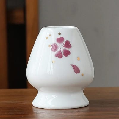 Japanse Theekom Matcha Klopperhouder Matcha Klopperstandaard Thee Ceremonie Matcha Kom Chasen Standaard voor Keuken Eetkamer Keramiek black