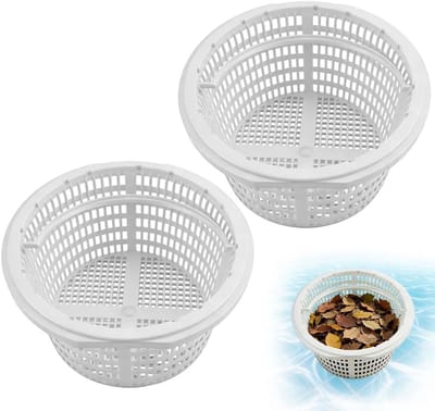 Efficiënte skimmer voor zwembad, 19 cm, 2 stuks, herbruikbaar, met handvat, voor optimale waterreiniging en onderhoud