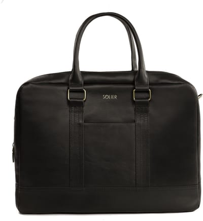 Solier | laptoptas | aktetas | Italiaans | leer | bruin | 43x33x11 cm | Ultimate Travelstyle