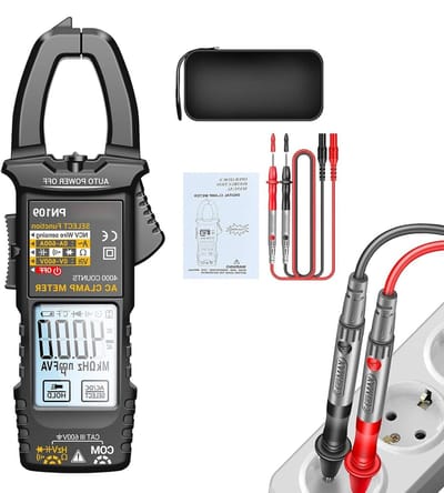 Stroomtang - Multimeter Tang - Elektrische Metingen - Automatische Detector - 4000 Tellingen - Zwart