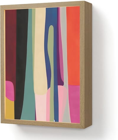 Wandlamp 30x40 cm - Oplaadbaar - Kleurbanen - Verticaal - Kleurrijk - Wandlampen binnen woonkamer - Slaapkamer lamp - Decoratieve nachtlamp - Vloerlamp draadloos