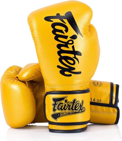 Fairtex BGV19 Deluxe Bokshandschoenen - Goud/Geel - 14 oz